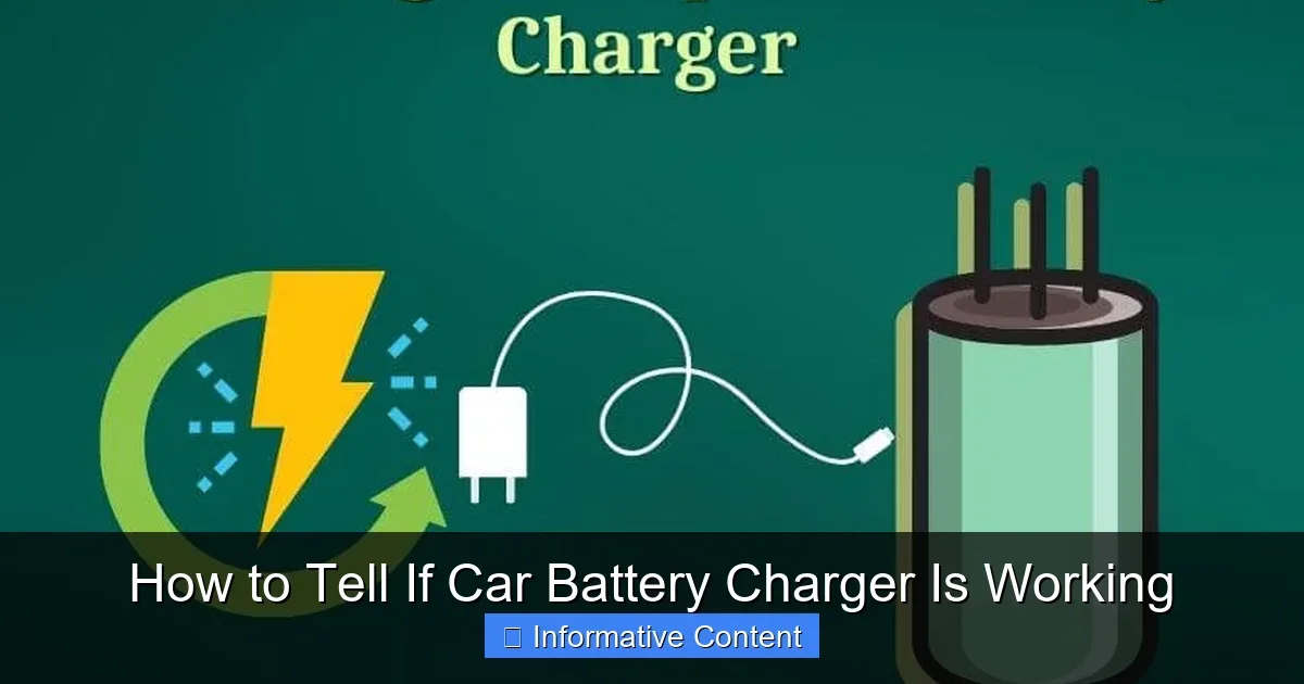 How to Tell If Car Battery Charger Is Working