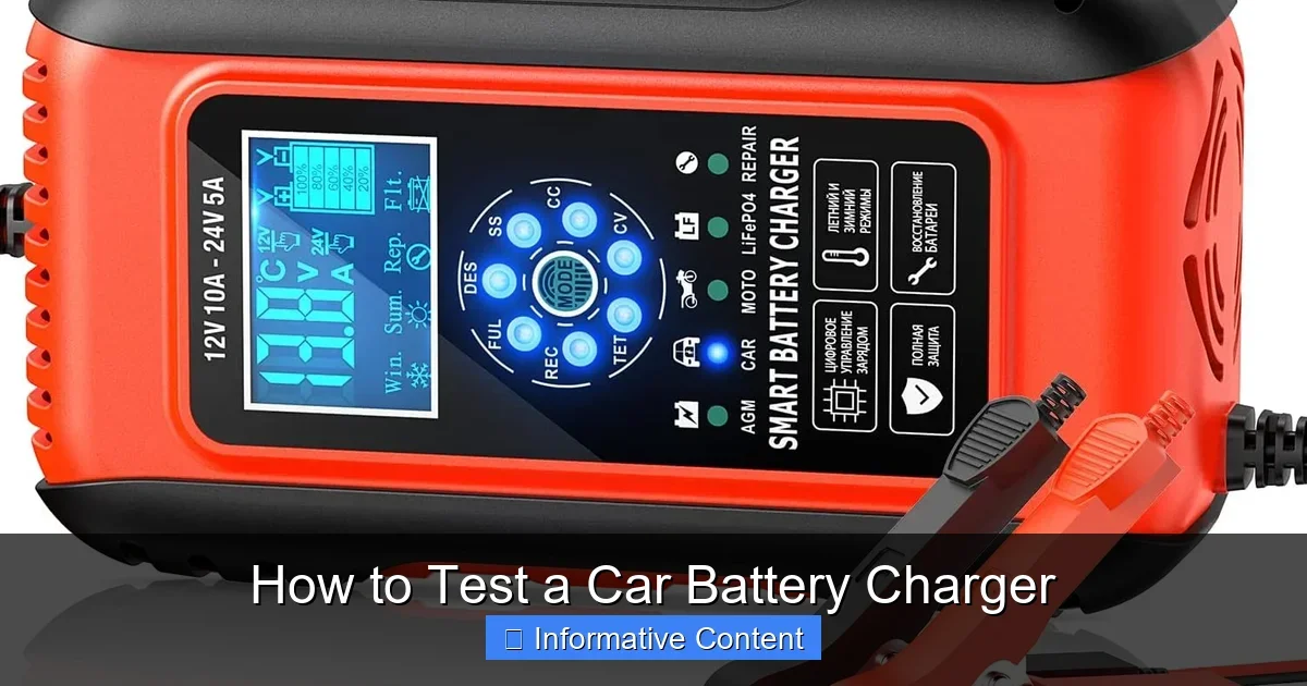 How to Test a Car Battery Charger
