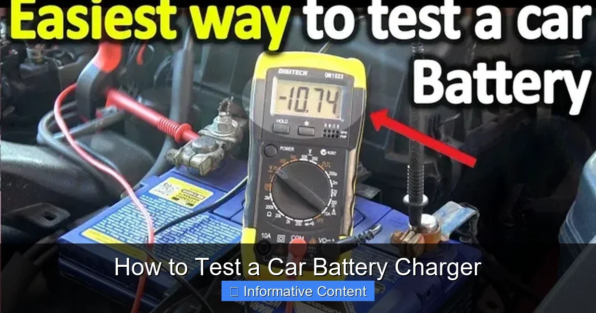 How to Test a Car Battery Charger