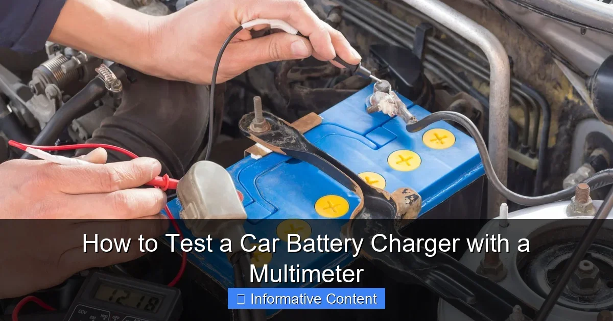 How to Test a Car Battery Charger with a Multimeter
