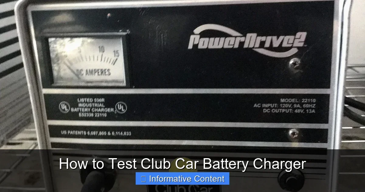 How to Test Club Car Battery Charger