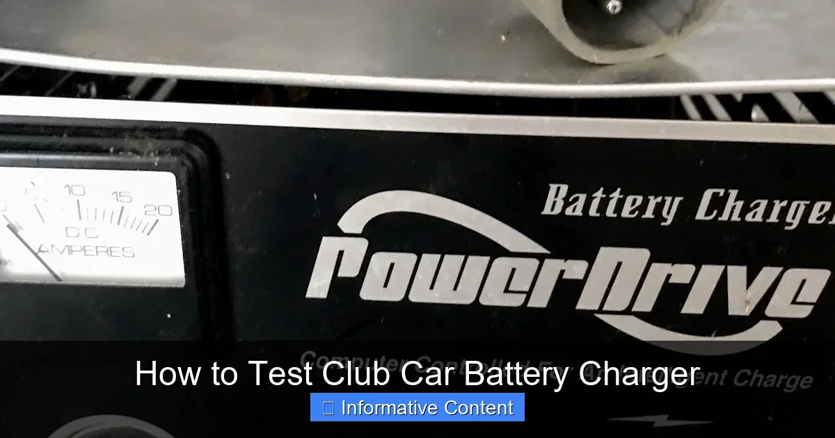 How to Test Club Car Battery Charger