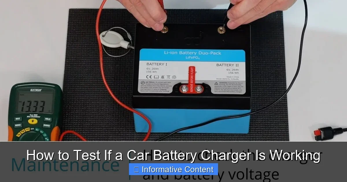 How to Test If a Car Battery Charger Is Working