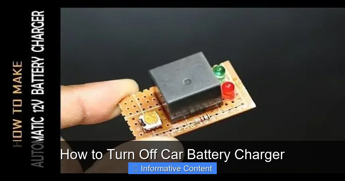 How to Turn Off Car Battery Charger