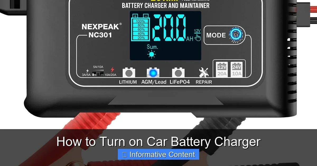 How to Turn on Car Battery Charger