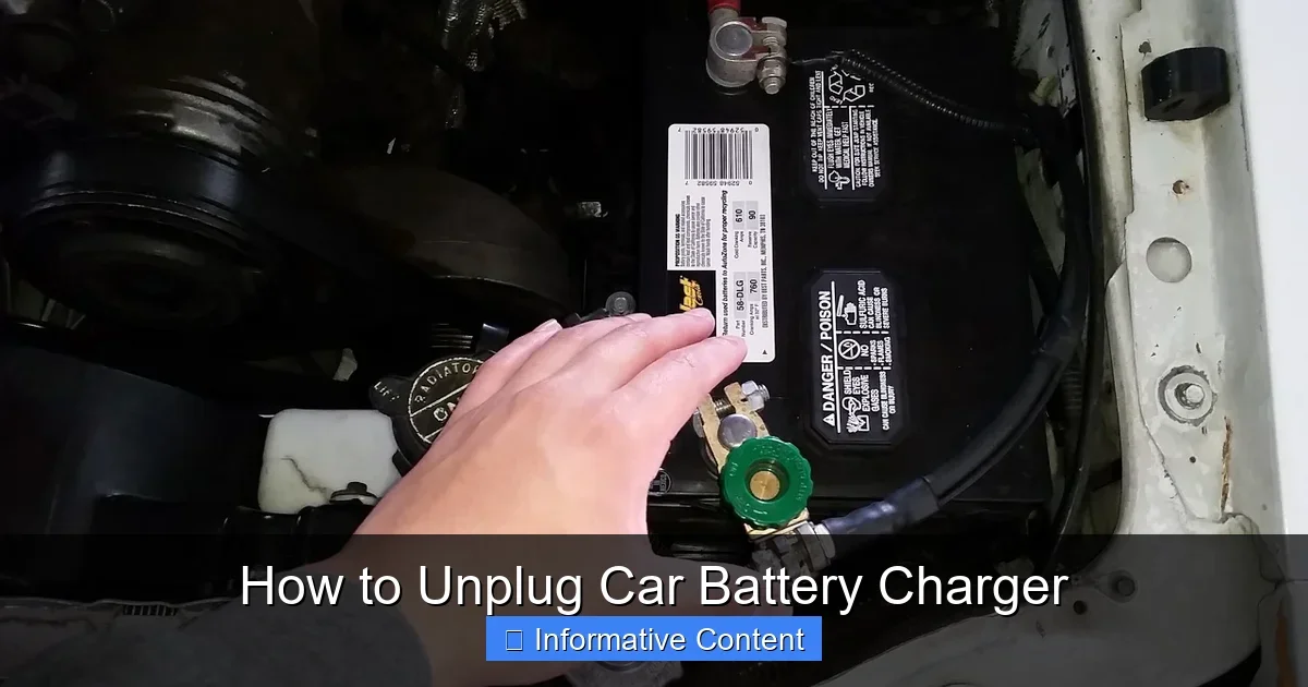 How to Unplug Car Battery Charger