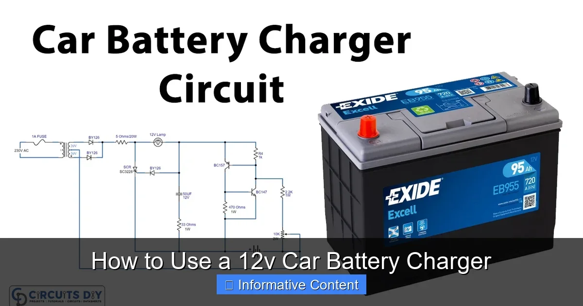 How to Use a 12v Car Battery Charger