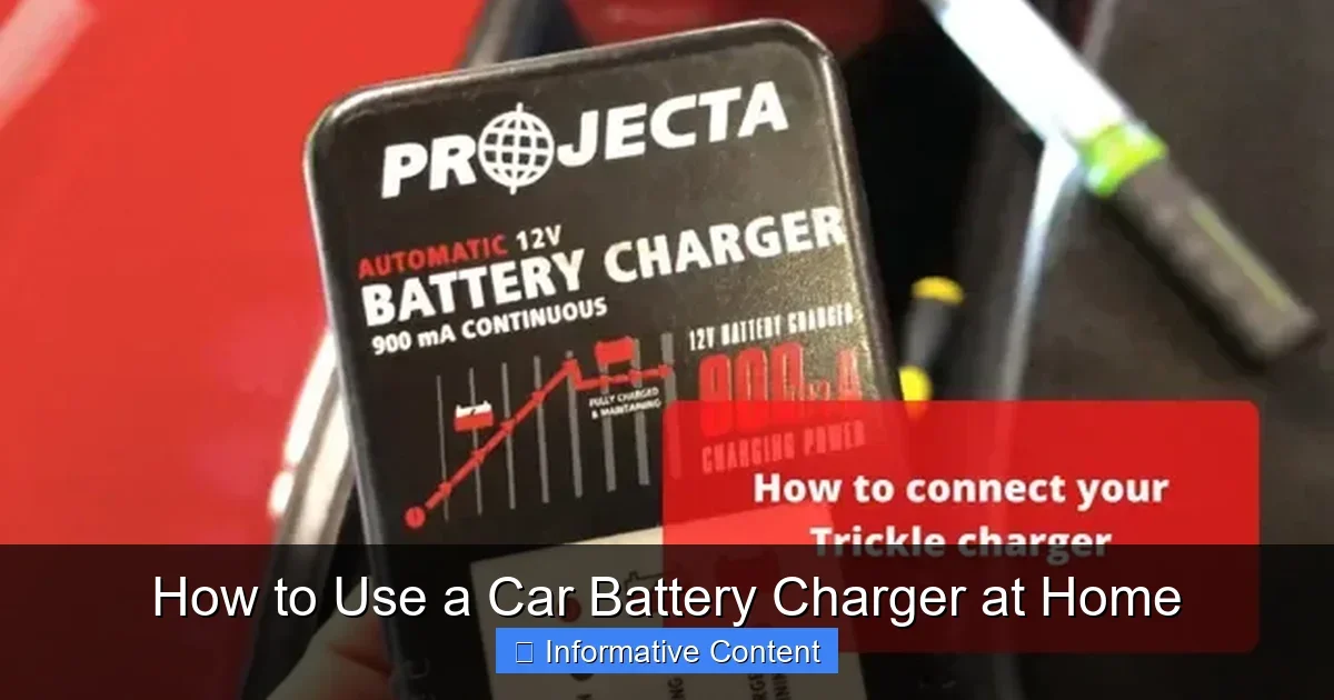 How to Use a Car Battery Charger at Home
