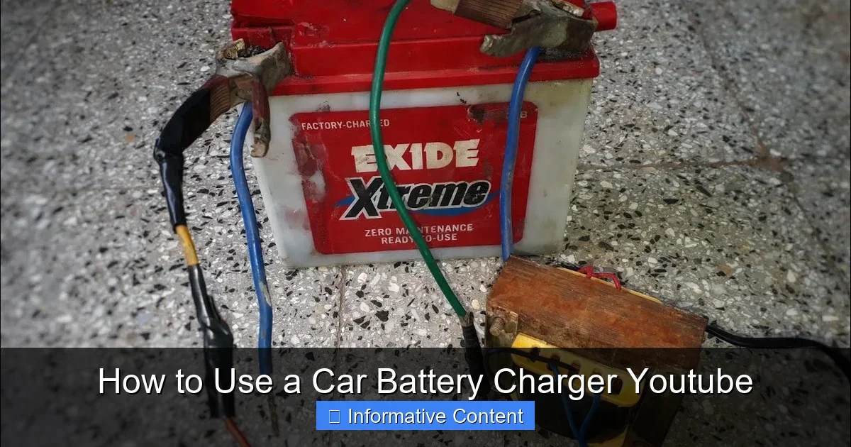 How to Use a Car Battery Charger Youtube