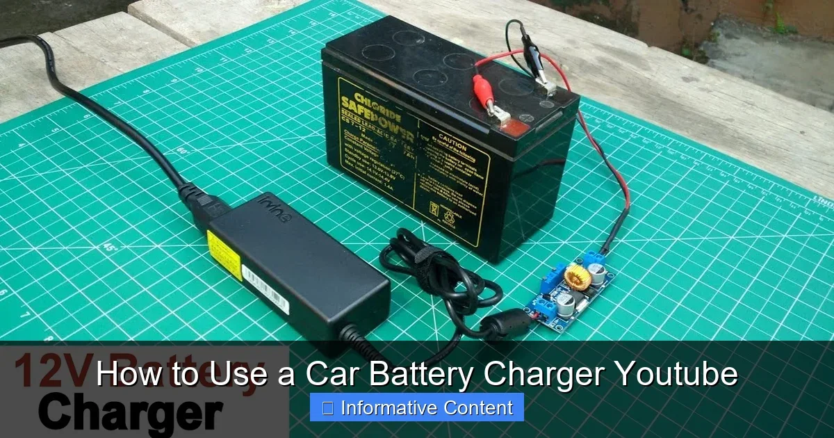 How to Use a Car Battery Charger Youtube