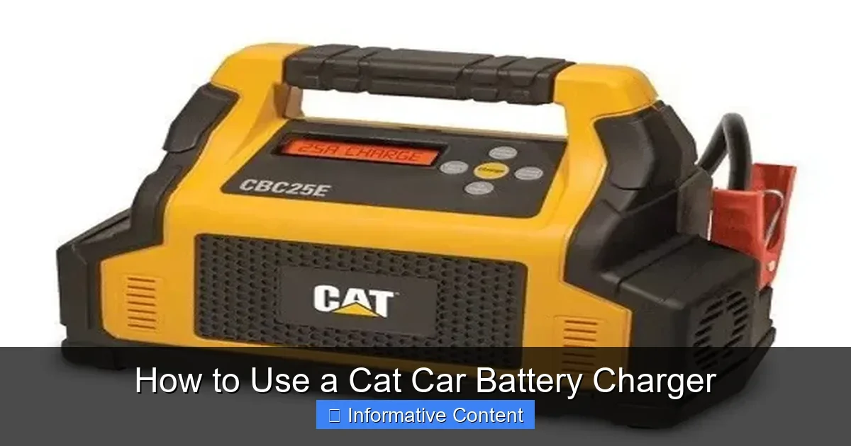 How to Use a Cat Car Battery Charger