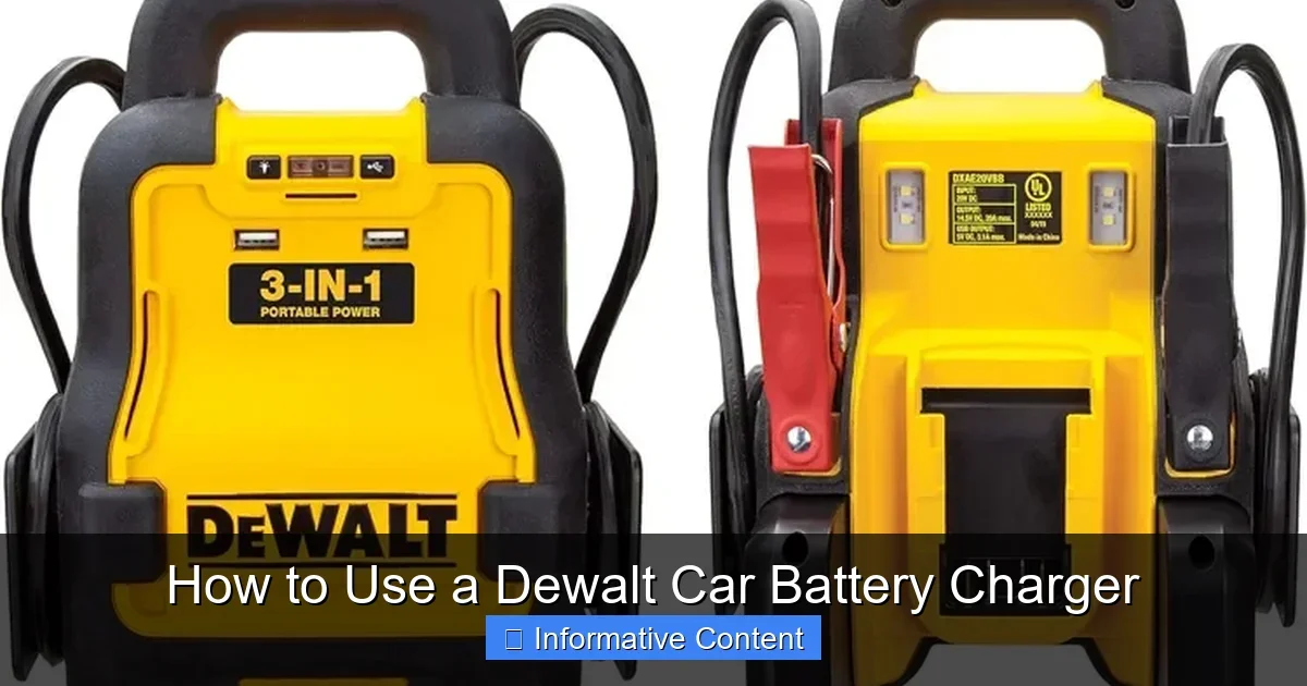 How to Use a Dewalt Car Battery Charger
