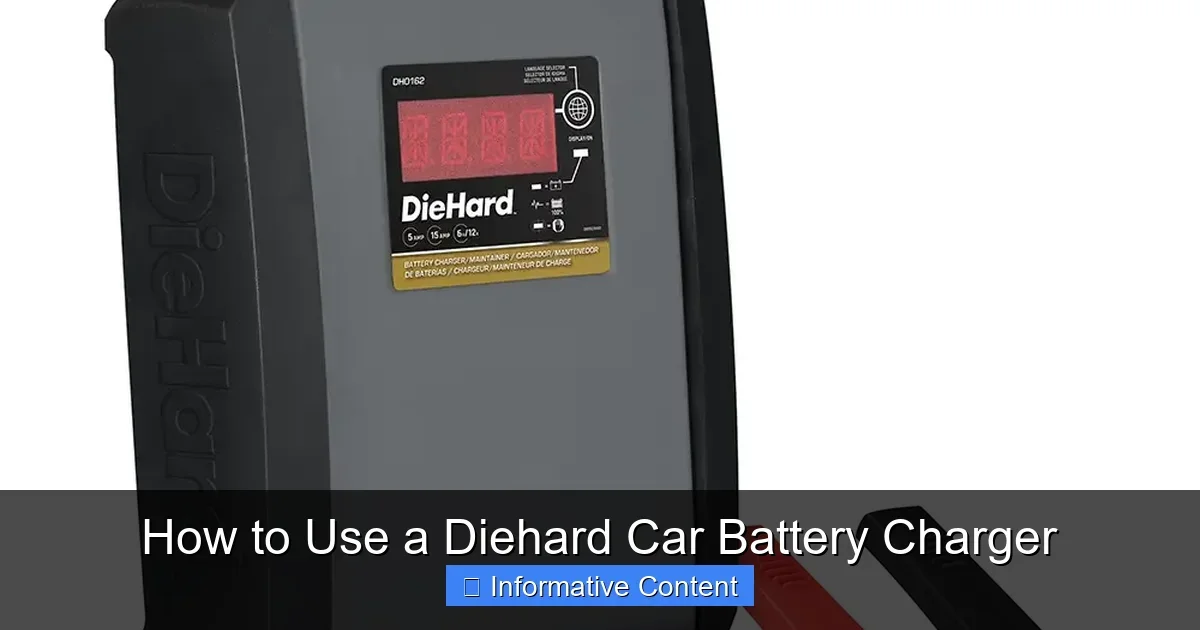 How to Use a Diehard Car Battery Charger