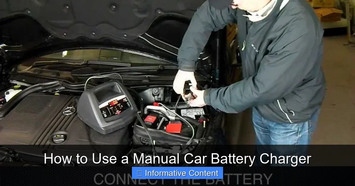 How to Use a Manual Car Battery Charger