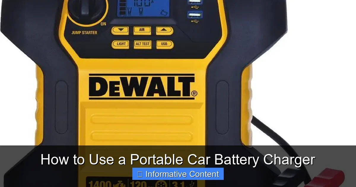 How to Use a Portable Car Battery Charger