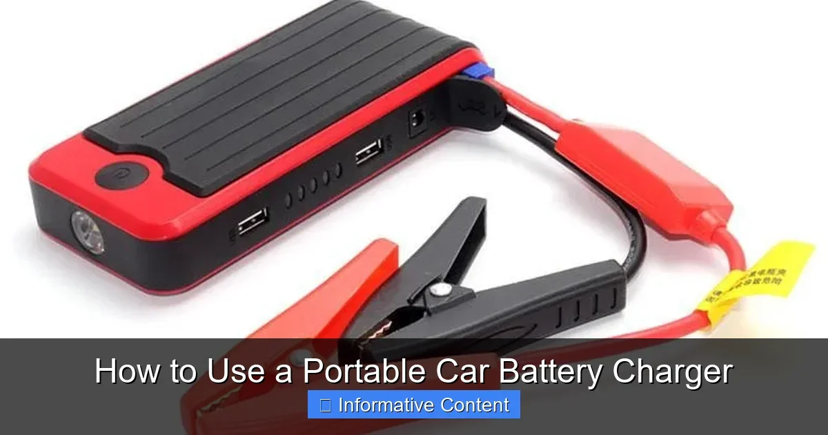 How to Use a Portable Car Battery Charger