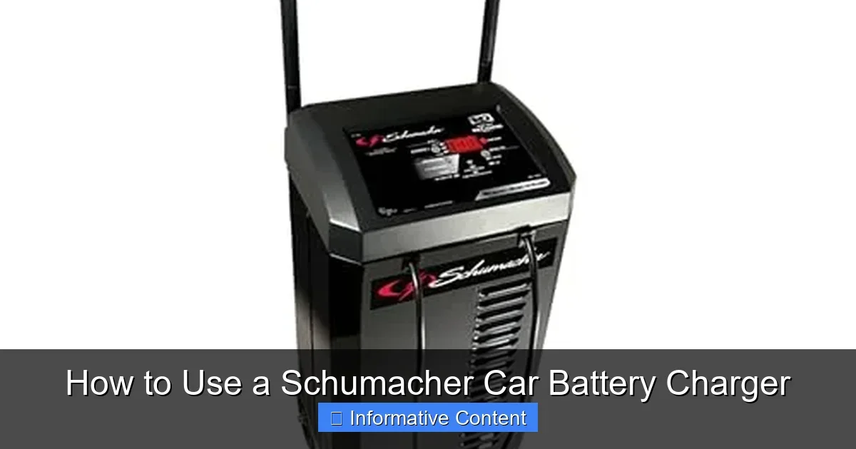 How to Use a Schumacher Car Battery Charger