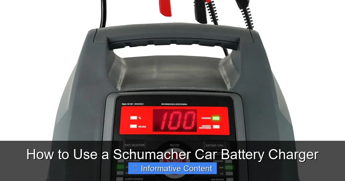 How to Use a Schumacher Car Battery Charger