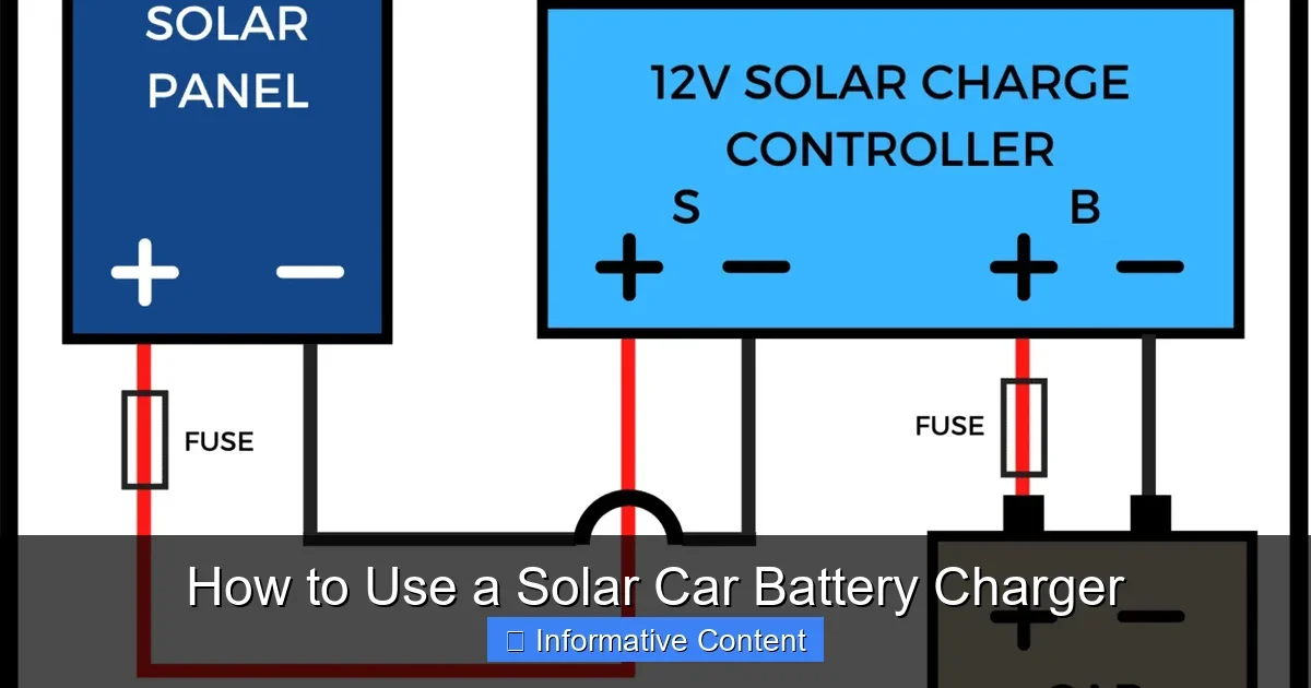 How to Use a Solar Car Battery Charger