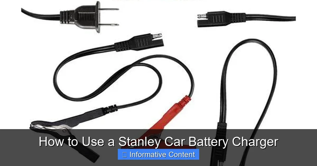 How to Use a Stanley Car Battery Charger