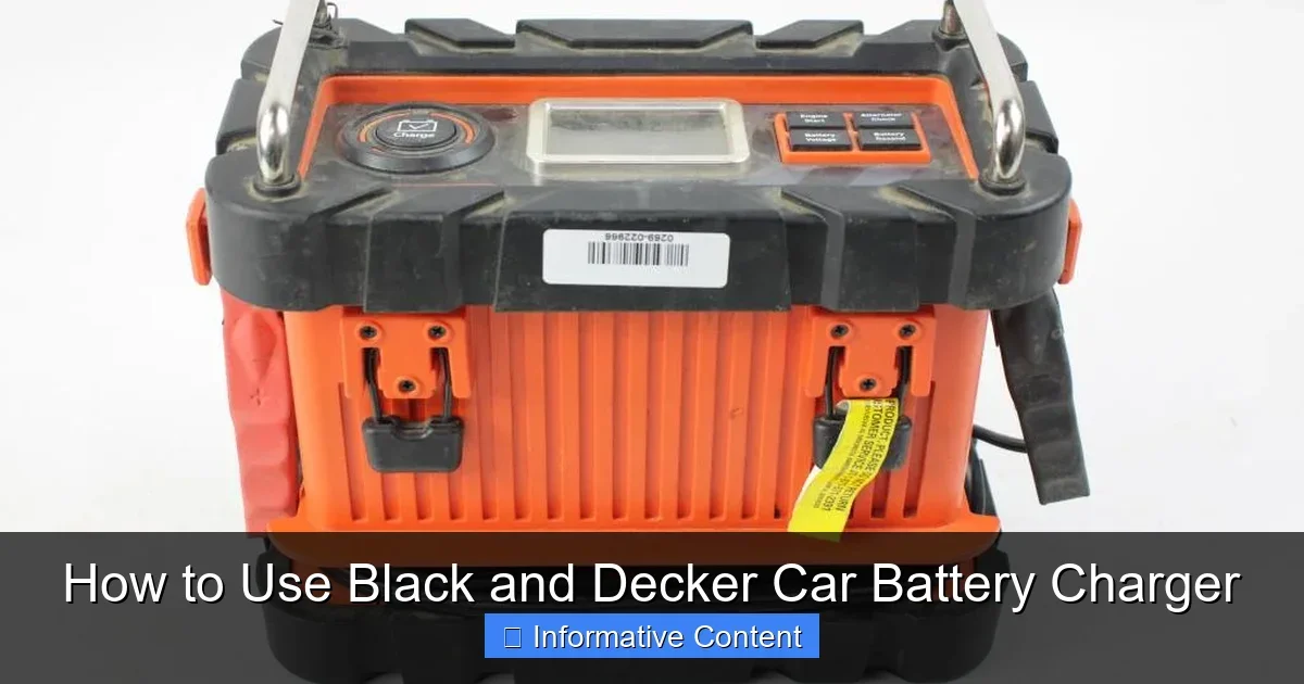 How to Use Black and Decker Car Battery Charger