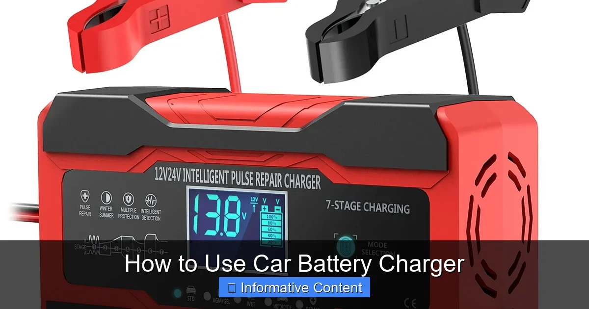 How to Use Car Battery Charger