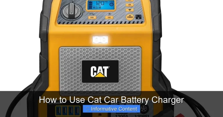 How to Use Cat Car Battery Charger