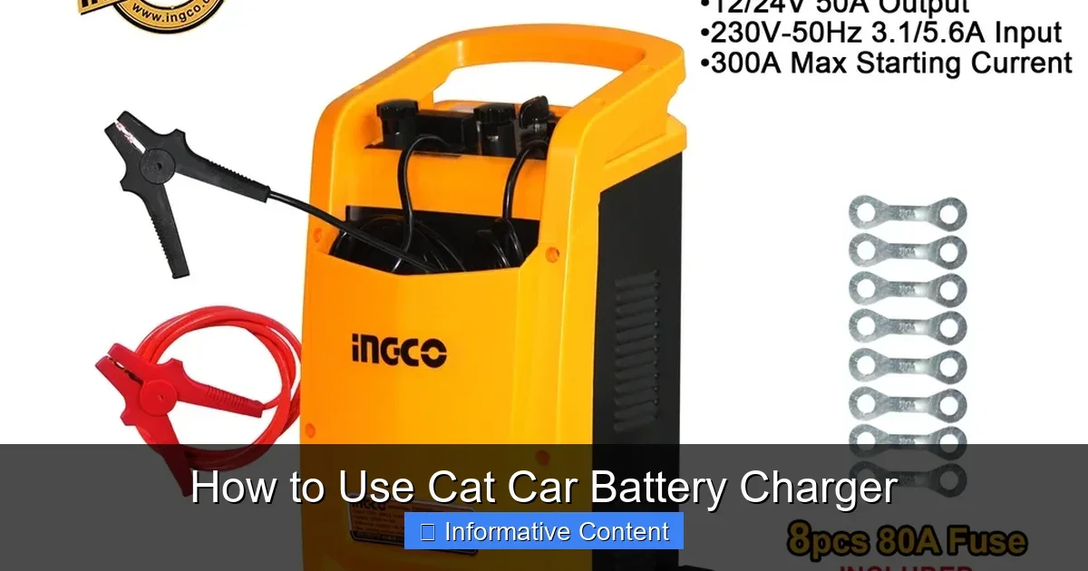 How to Use Cat Car Battery Charger
