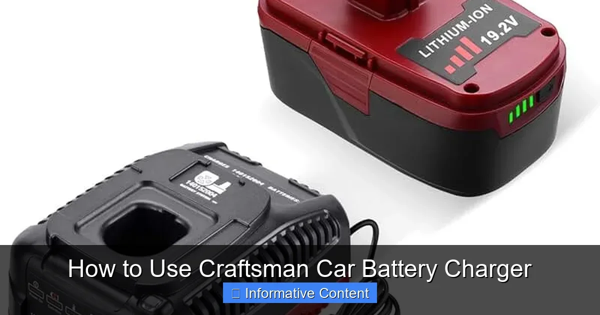 How to Use Craftsman Car Battery Charger