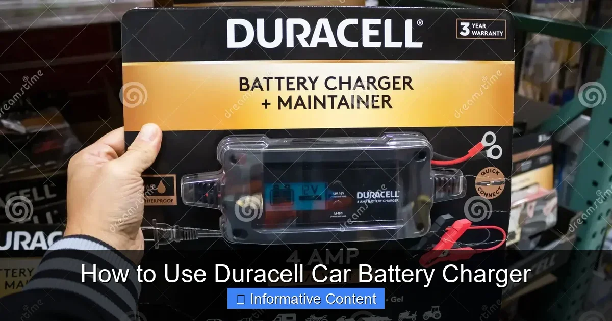 How to Use Duracell Car Battery Charger