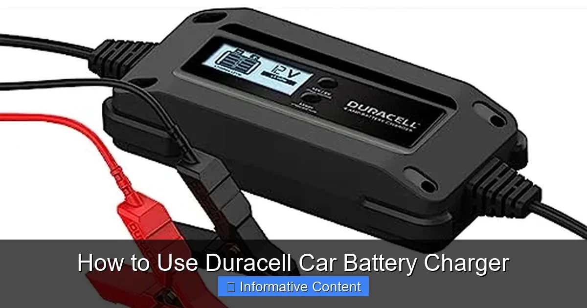 How to Use Duracell Car Battery Charger
