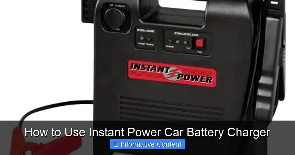 How to Use Instant Power Car Battery Charger