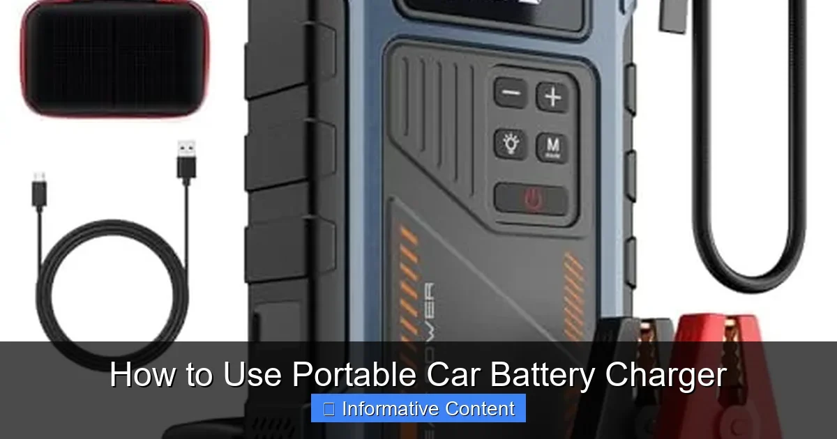 How to Use Portable Car Battery Charger