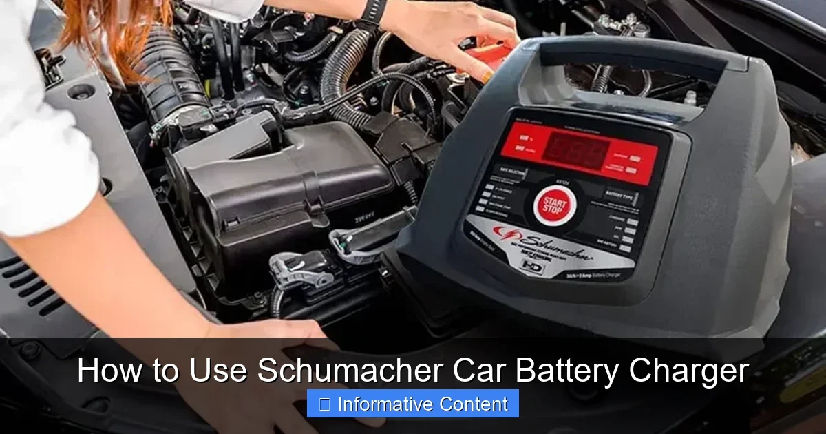 How to Use Schumacher Car Battery Charger