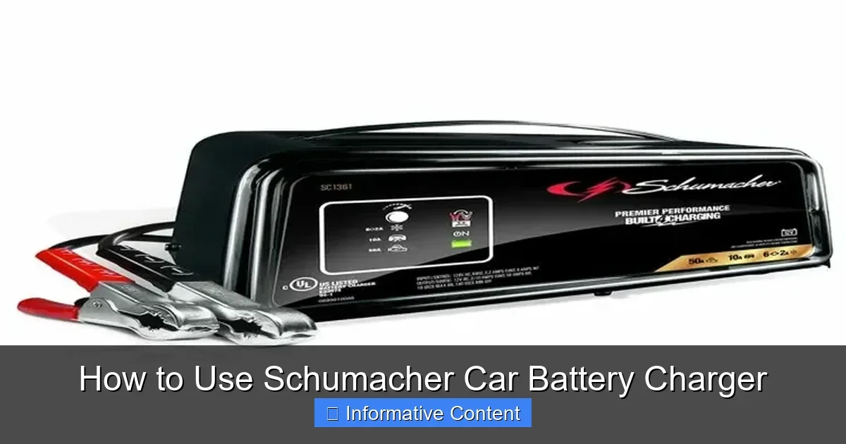 How to Use Schumacher Car Battery Charger