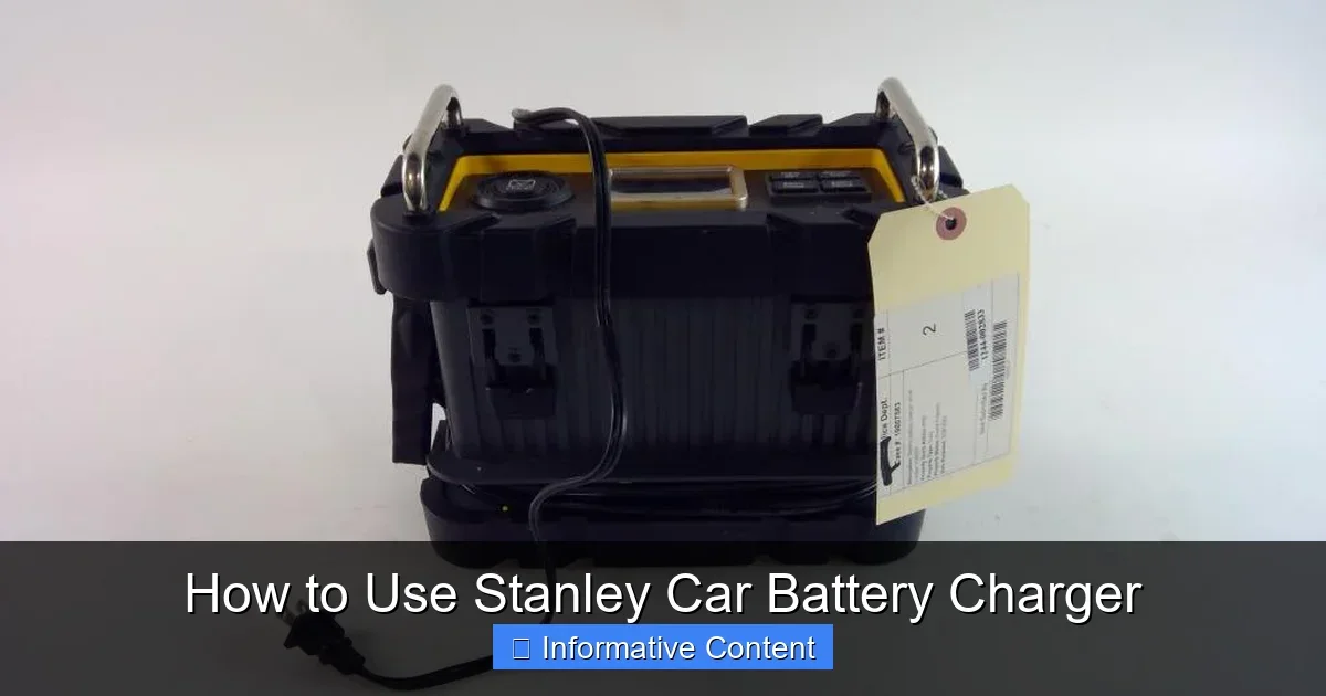 How to Use Stanley Car Battery Charger