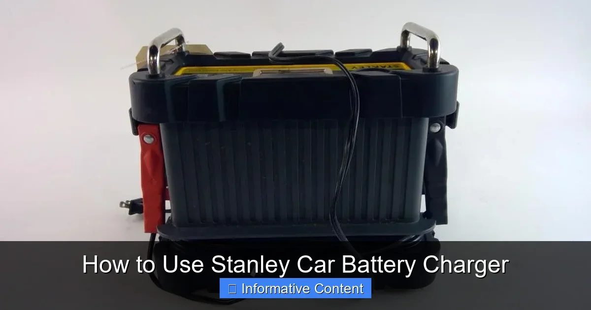 How to Use Stanley Car Battery Charger