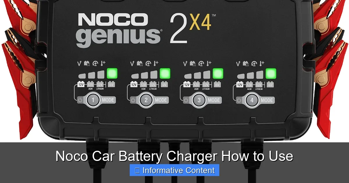 Noco Car Battery Charger How to Use